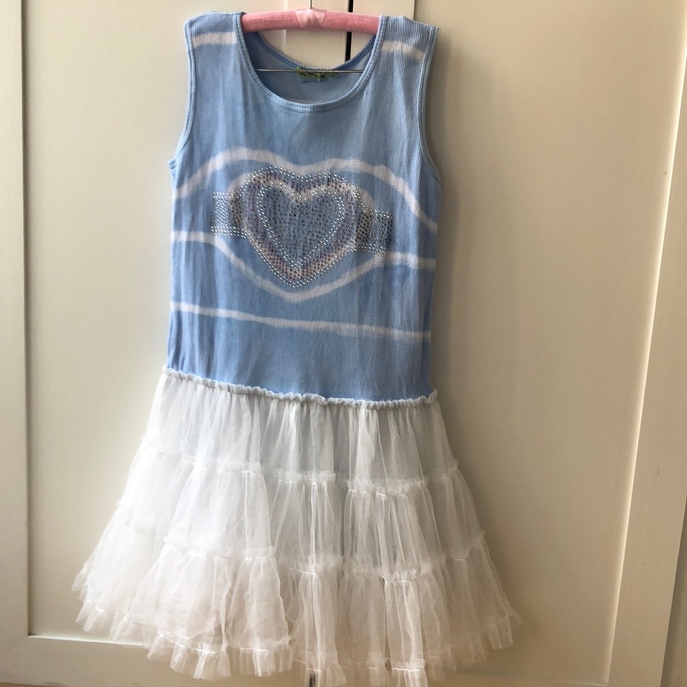 Summer dress with tiered tutu/tulle skirt